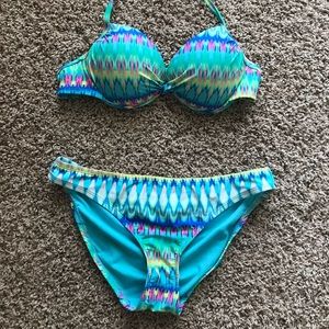 Watercolored Push Up Bikini Set